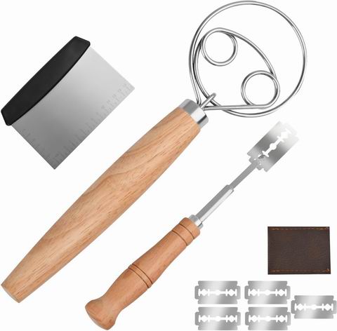  白菜价！WELLFAR 丹麦面团搅拌器 + 面包面团刮刀 + 面包割刀套装 11.99加元（原价 16.99加元）