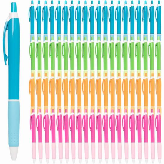  超级白菜！历史新低！Simply Genius 彩色笔杆 黑色墨水圆珠笔100件套 4.12加元清仓！单支仅0.04加元！2款可选！