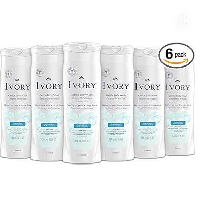  Ivory 温和沐浴露6 × 354毫升 14.93加元（原价 17.47加元）！每瓶2.49加元