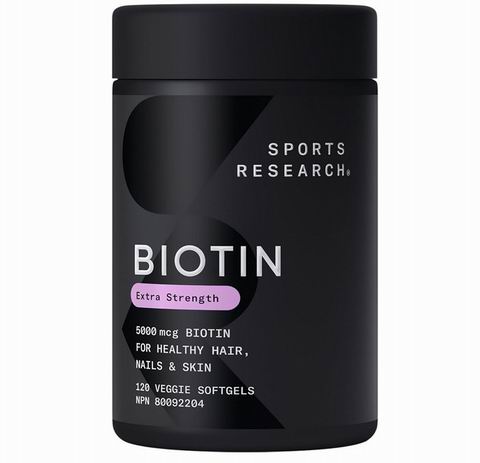 Sports Research 含有机椰子油 强效纯素生物素 120粒 17.96加元(原价 24.95加元 )