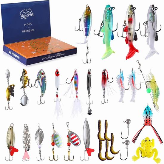  白菜价！历史新低！AnExer 钓鱼鱼饵24件套2.4折 11.99加元清仓！