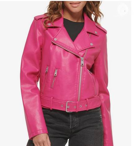 白菜价!Levi's 女士仿皮腰带机车夹克 39.57加元(原价 129.72加元,M码)