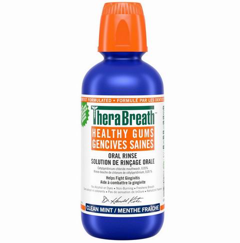 Therabreath 清新薄荷味 健康牙龈漱口水 473毫升 11.1加元(原价 12.99加元)