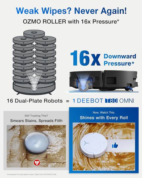 历史新低!ECOVACS 科沃斯 DEEBOT T80 Omni 18000Pa 扫拖一体机器人 599.99加元(原价 799.99加元)