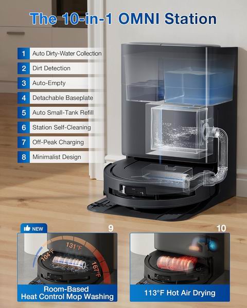 历史新低!ECOVACS 科沃斯 DEEBOT T80 Omni 18000Pa 扫拖一体机器人 599.99加元(原价 799.99加元)