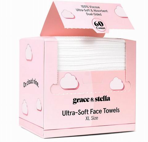 grace & stella 一次性洁面巾60片 11.16加元(原价 13.95加元)!每片0.19加元 grace & stella 一次性洁面巾60片 11.16加元(原价 13.95加元)!每片0.19加元