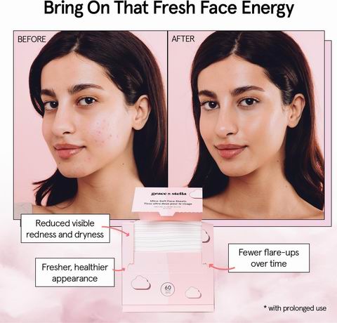 grace & stella 一次性洁面巾60片 11.16加元(原价 13.95加元)!每片0.19加元