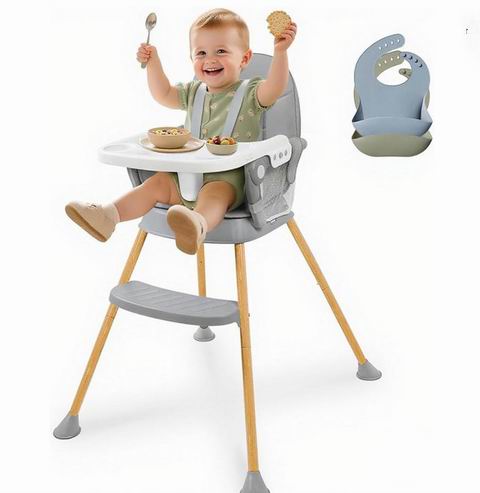  zebrater 便携式婴儿餐椅  带可调节餐盘+脚踏 71.91加元（原价 79.92加元）