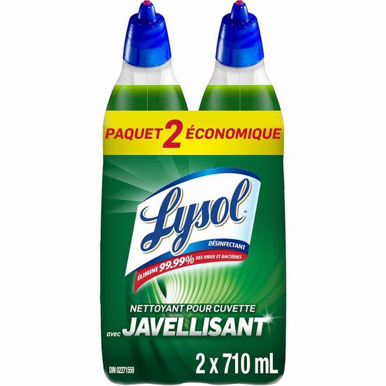 历史新低!Lysol 10倍强效 消毒型马桶清洁剂(2 x 710毫升)5.7折 4.54加元!2款可选! 历史新低!Lysol 10倍强效 消毒型马桶清洁剂(2 x 710毫升)5.7折 4.54加元!2款可选!