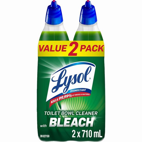  历史新低！Lysol 10倍强效 消毒型马桶清洁剂（2 x 710毫升）5.7折 4.54加元！2款可选！
