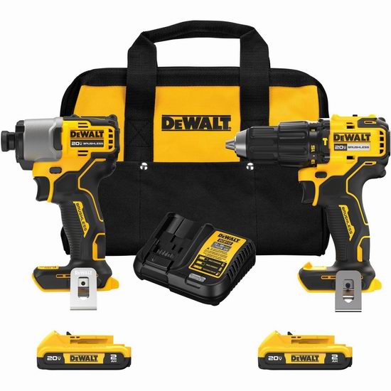 历史新低!DEWALT 得伟 DCK228D2 20V MAX 无绳冲击钻+冲击起子套装6折 198加元包邮!