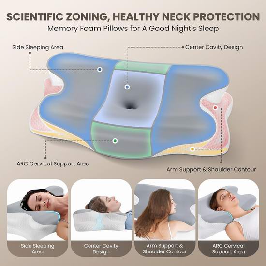 历史新低!JINXIA 凉感丝绸 记忆海绵 颈椎枕5.4折 26.99加元!让你一夜美梦到天亮!