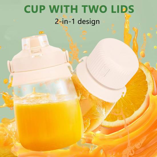 超级白菜!历史新低!Gugxiom 1.1升 可充电 双盖 便携式榨汁搅拌机/饮水杯2.4折 10加元清仓! 超级白菜!历史新低!Gugxiom 1.1升 可充电 双盖 便携式榨汁搅拌机/饮水杯2.4折 10加元清仓!