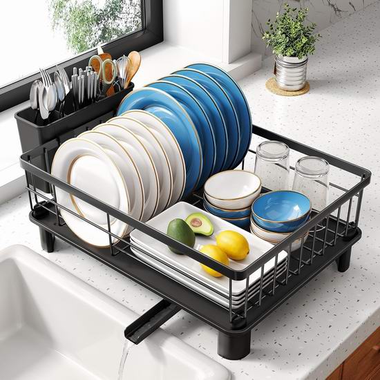  SNTD 黑色不锈钢餐具沥水架3.9折 24.29加元