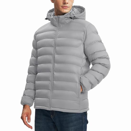  白菜价！历史新低！BGOWATU 男士连帽泡芙防寒服3折 19.8加元清仓！多色可选！