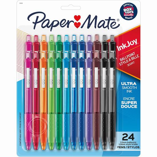 白菜价!历史新低!Paper Mate InkJoy 300RT 彩色圆珠笔24支装2.8折 5加元清仓! 白菜价!历史新低!Paper Mate InkJoy 300RT 彩色圆珠笔24支装2.8折 5加元清仓!