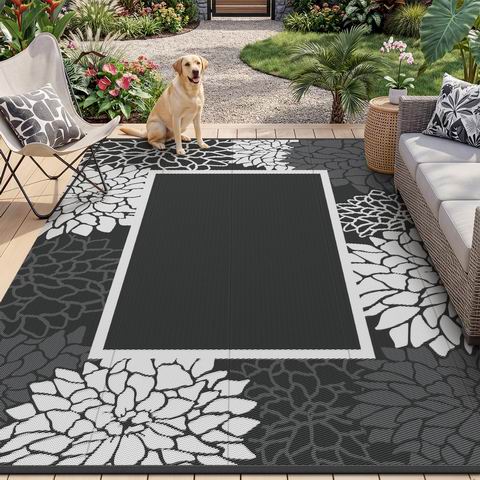  RESARE 5x8英尺户外双面花卉地毯 27.49加元（原价 54.99加元）