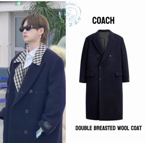 周震南同款！Coach 奥莱 双面羊毛混纺大衣 340加元（原价 850加元）