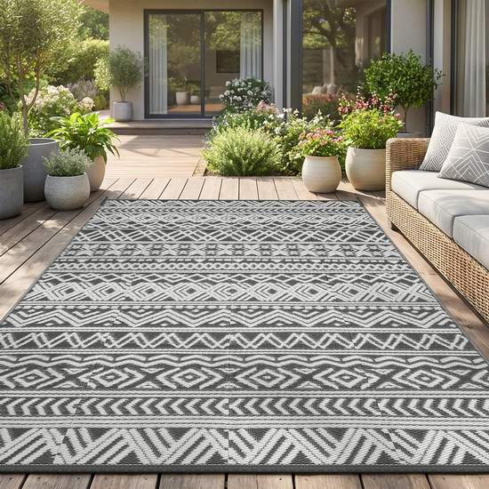  历史新低！MontVoo 5x8英尺 波西米亚风 防水户外地毯/野餐地垫5折 27.49加元包邮！