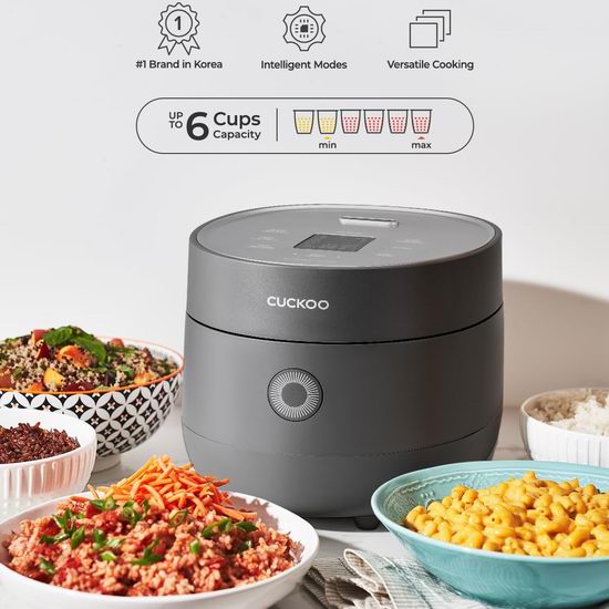 CUCKOO 韩国福库 6杯量 灰色款 智能电饭煲7.5折 102.99加元包邮！