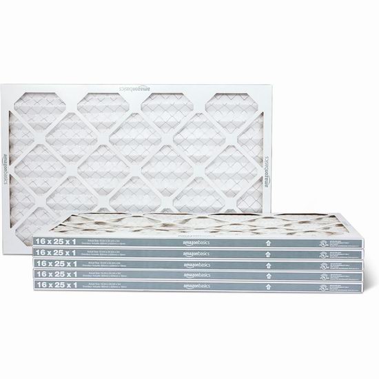  Amazon Basics Merv 5 AC 暖炉空气过滤网5件套 25.92加元！