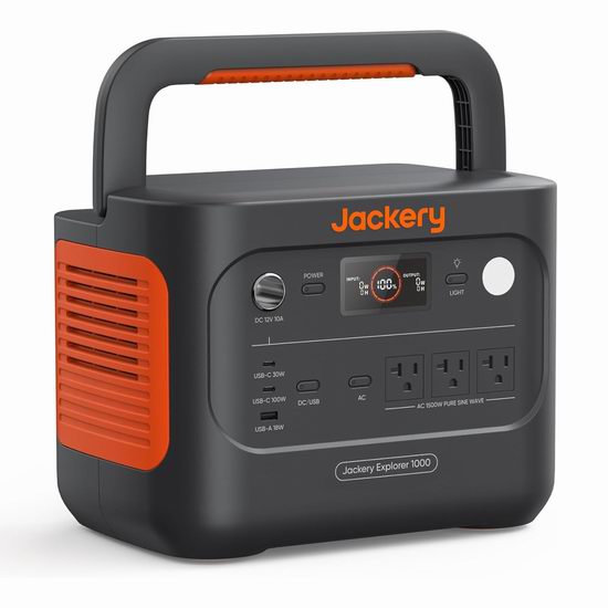  历史新低！Jackery Explorer 1000 v2 1070Wh大容量 LiFePO4 1500W 便携式移动电源/充电站5.9折 382.91加元包邮！