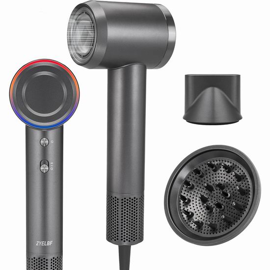  超级白菜！历史新低！ZYELBF 11万转 负离子高速吹风机1.9折 19加元清仓！2色可选！