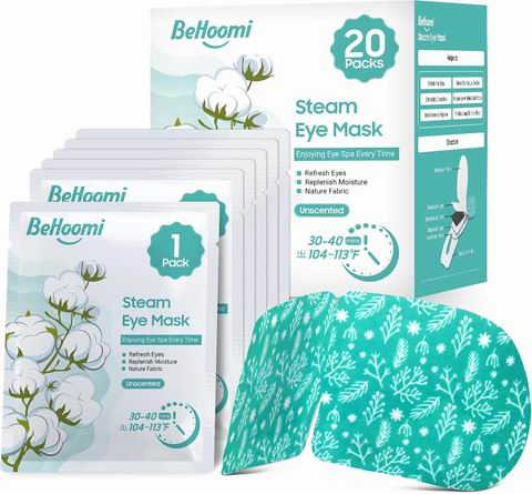  BeHoomi 缓解干眼症 蒸汽眼罩20片  21.59加元（原价  26.99加元）！多种味道可选