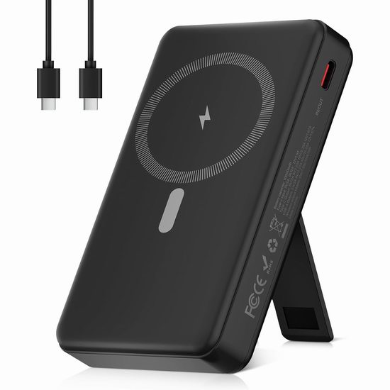  历史新低！pangootek 10000mAh 磁吸式 带支架 无线充电宝5折 22.99加元包邮！