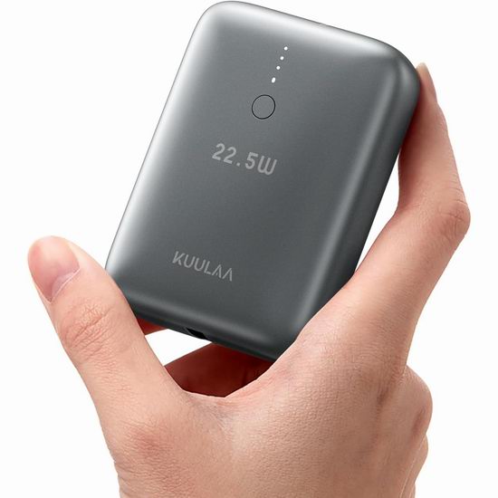  历史新低！Kuulaa 10000mAh 22.5W PD 超紧凑移动电源/充电宝6折 17.99加元！