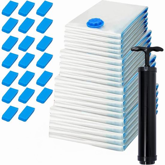  白菜价！Spacesaver 真空收纳袋20件套+真空泵3.1折 29.99加元清仓！