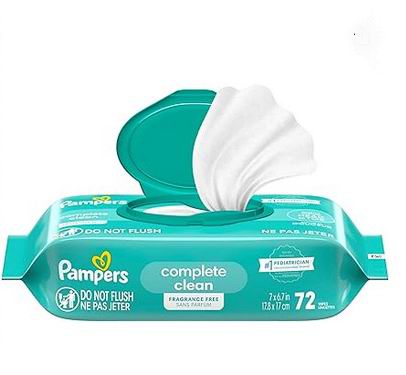  Pampers 帮宝适婴儿无香型湿巾72片 1.9加元（原价 3.79加元）