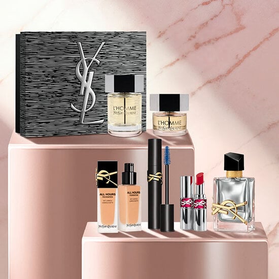 YSL 圣罗兰官网清仓，全场6折起+满送5件套大礼包！入恒久粉底液、气垫粉饼、银管口红、腮红、银鸦片香水！