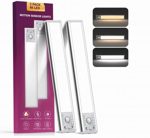  OTWKAY 10.5英寸橱柜下照明灯2个装 15.99加元（原价 21.99加元）