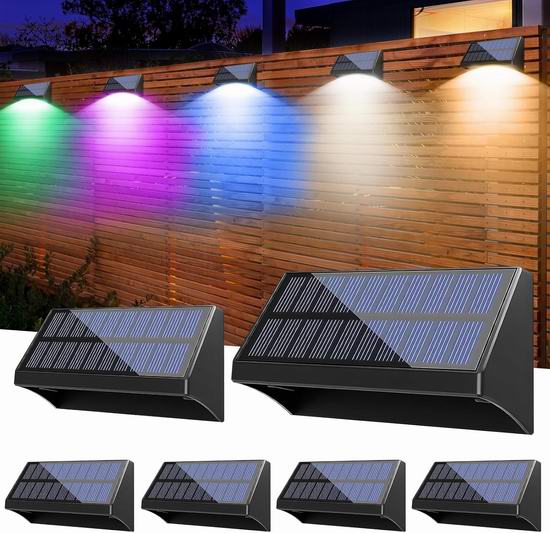  历史新低！AGARELE RGB 10色 室外太阳能围栏灯6件装4.3折 19.99加元！