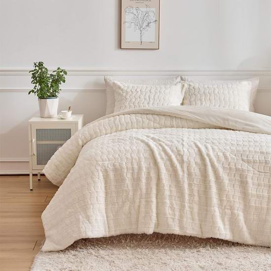  超级白菜！历史新低！Wajade 超柔软蓬松 仿兔毛Full被子3件套2.1折 14.7加元清仓！