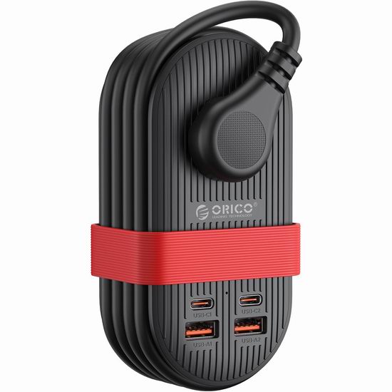  历史新低！ORICO 22.5W 7合1旅行插线板5.2折 23.99加元包邮！