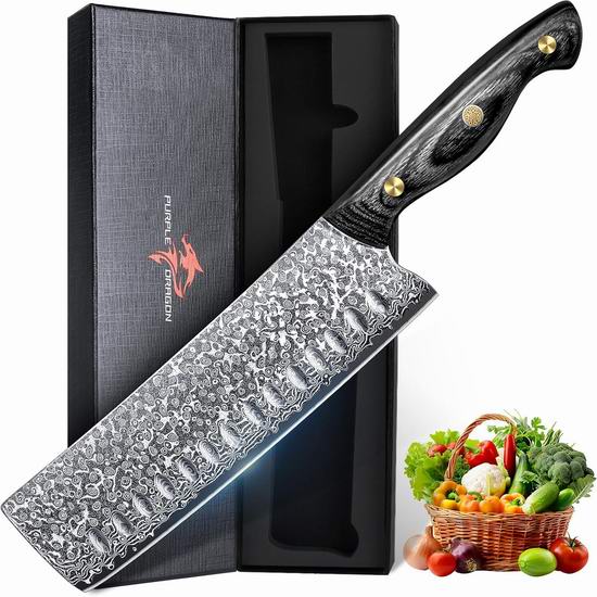 疑似Bug白菜价！历史新低！Purple Dragon VG10 日本大马士革钢 主厨刀1.6折 14.53加元包邮！