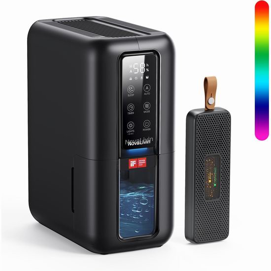  白菜价！历史新低！NovaLivin 68盎司 便携式除湿机3.4折 40.99加元！附送除湿盒！荣获iF设计大奖！
