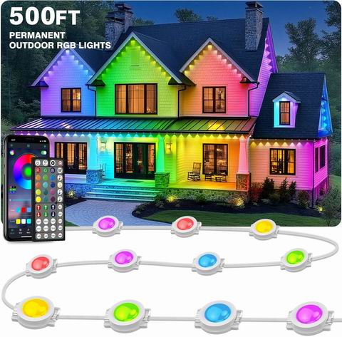  史低价！LITSOUL 500英尺永久性智能RGB LED户外灯带 69.99加元限时特卖（原价 139.99加元）