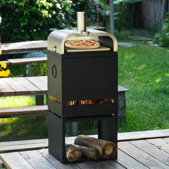  白菜价！历史新低！Lilistar 四合一户外披萨烤炉/柴火烧烤炉2.5折 59.99加元包邮！
