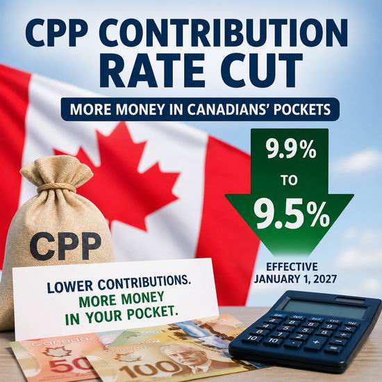工资要涨了！加拿大官宣下调CPP供款，明年到手钱更多！