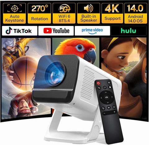  历史新低！WEMI 1080P/4K 迷你便携式投影仪5.5折 43.99加元包邮！