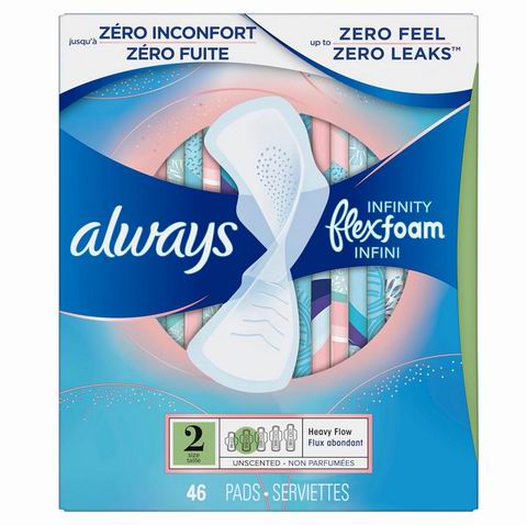 Always Infinity 卫生巾2号 46片 11.4加元（原价 15.49加元）