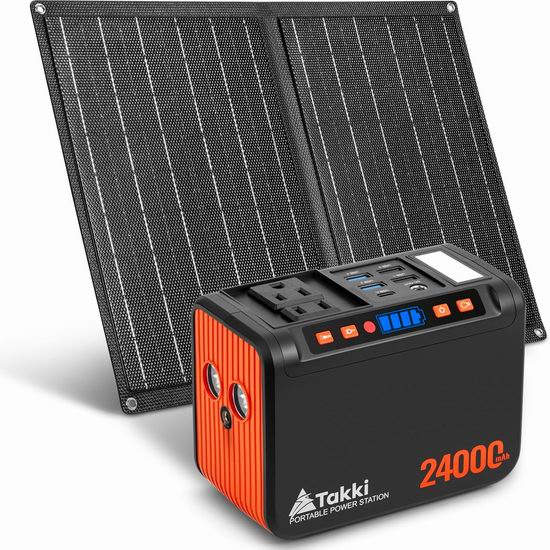 历史新低！Takki 88Wh 120W 便携式移动电源+太阳能板套装5折 79.99加元包邮！