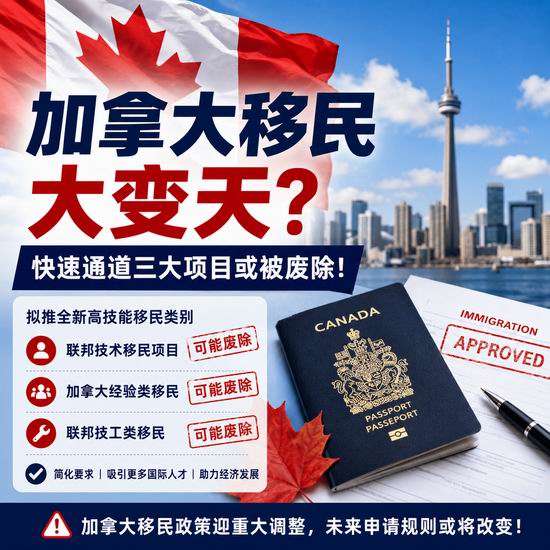  加拿大移民或将大变天？快速通道三大项目或被废除！