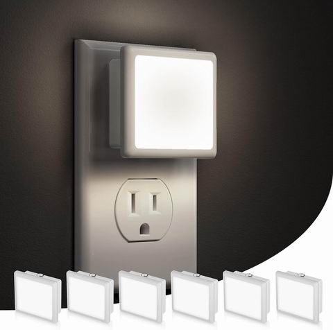  L LOHAS LED壁插式夜灯6个装 内置光传感器 23.39加元（原价 25.99加元）！每个3.89加元