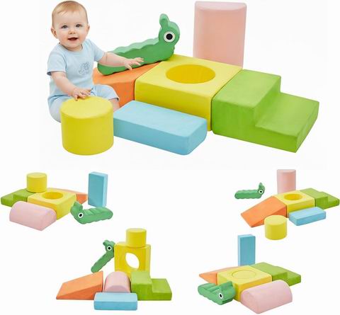  QUCHI 幼儿室内攀爬积木玩具7件套 93.49加元（原价 109.99加元）