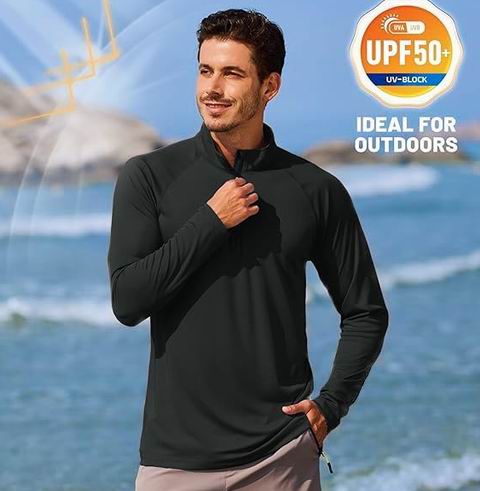  TACVASEN 男士长袖防晒泳衣 UPF 50+  19.99加元（原价 30.98加元）
