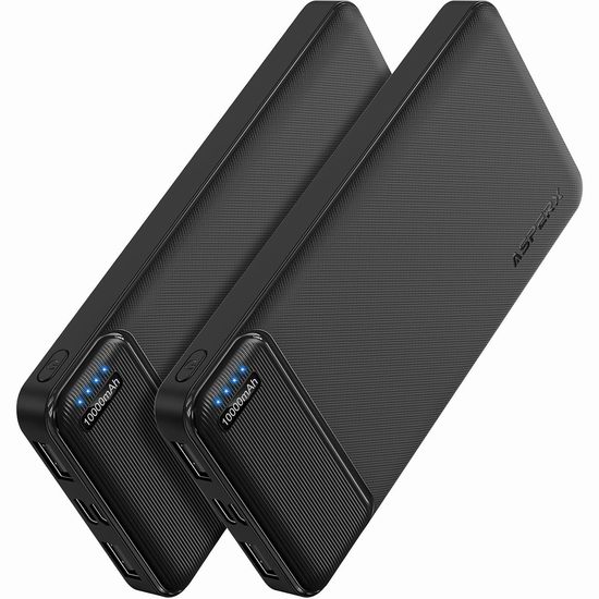  历史新低！AsperX 10000mAh 移动电源充电宝2件套4.4折 21.99加元包邮！单个仅10.99加元！